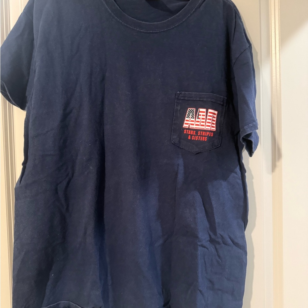 Alpha Delta Pi Navy Graphic T-Shirt with Pocket